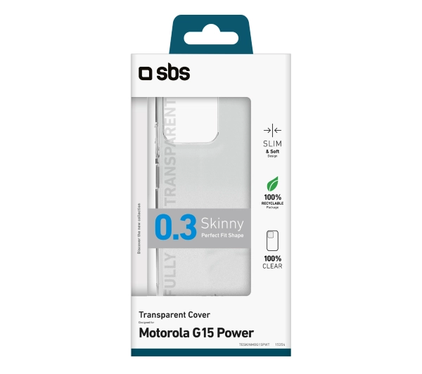 SBS Skinny Cover do Motorola G15 Power Przeźroczysty