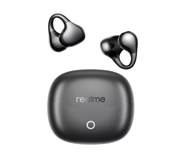 realme Buds Clip Konstrukcja klipsa Przewodnictwo powietrzne Bluetooth 5.4 Funkcje AI Czarny - Kup na Raty - RRSO 0%