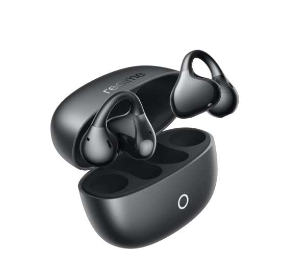 realme Buds Clip Konstrukcja klipsa Przewodnictwo powietrzne Bluetooth 5.4 Funkcje AI Czarny - Kup na Raty - RRSO 0%