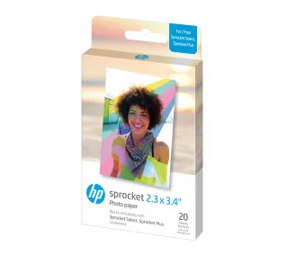 HP Premium ZINK Paper 2.3x3.4" 20szt Biały