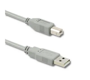 Qoltec 50395 USB 2.0 A - USB 2.0 B 1m Szary