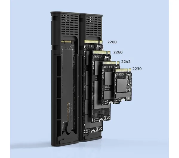Qoltec 52273 M.2 SSD SATA NVMe USB-C Szary