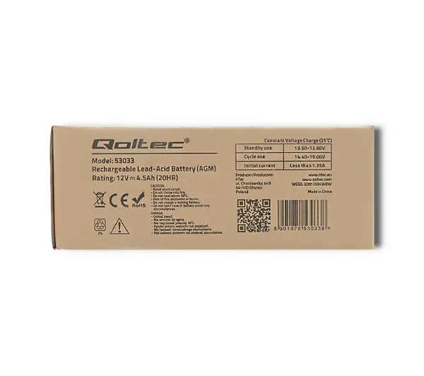 Qoltec 53033 AGM 12V 4.5Ah