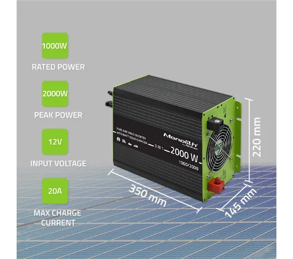 Qoltec Monolith 3w1 12/230V 1000/2000W - Kup na Raty - RRSO 0%