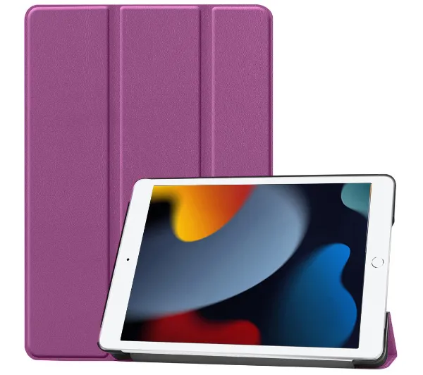Bizon Case Tab Croc z klapką do iPad 9/8/710.2 2021/2020/2019 Ciemnofioletowy
