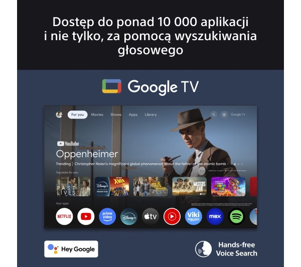 Sony BRAVIA 5 K-75XR55 75" 4K Mini LED 120Hz Google TV Dolby Vision Dolby Atmos HDMI 2.1 DVB-T2 + Soundbar Sony HT-BD60 - Kup na Raty - RRSO 0%