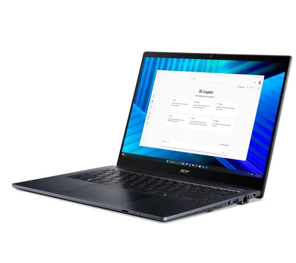 Acer TravelMate P4 Spin 14 TMP414RN-55-TCO 14" Ultra 5 225U 16GB RAM 512GB Dysk SSD Win11Pro Niebieski Funkcje AI - Kup na Raty - RRSO 0%