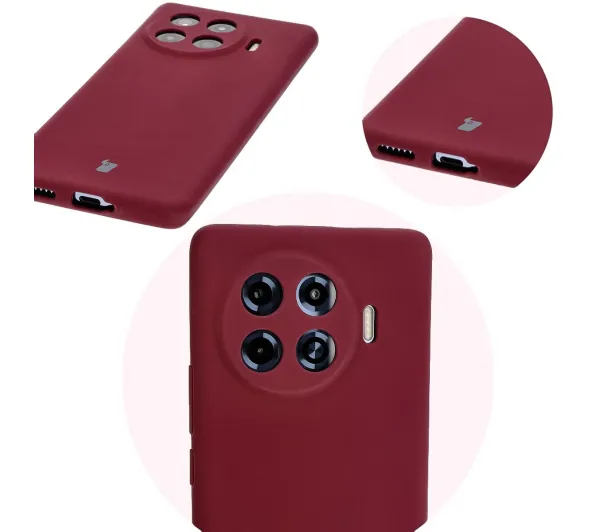 Bizon Bizon Soft Case do Tecno Spark 20 Pro+ Ciemnofioletowy