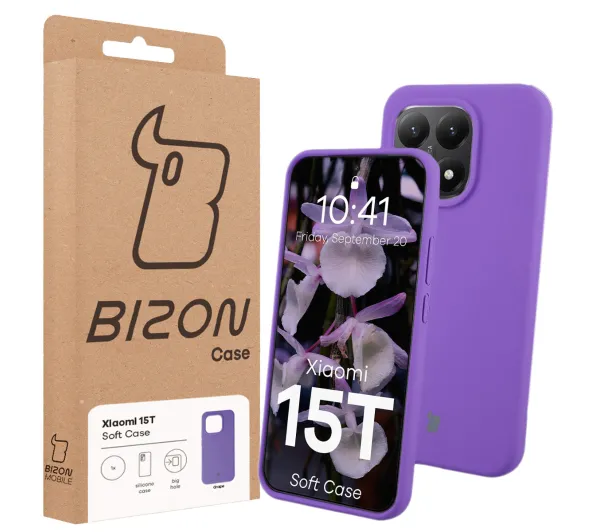 Bizon Soft Case do Xiaomi 15T Fioletowy