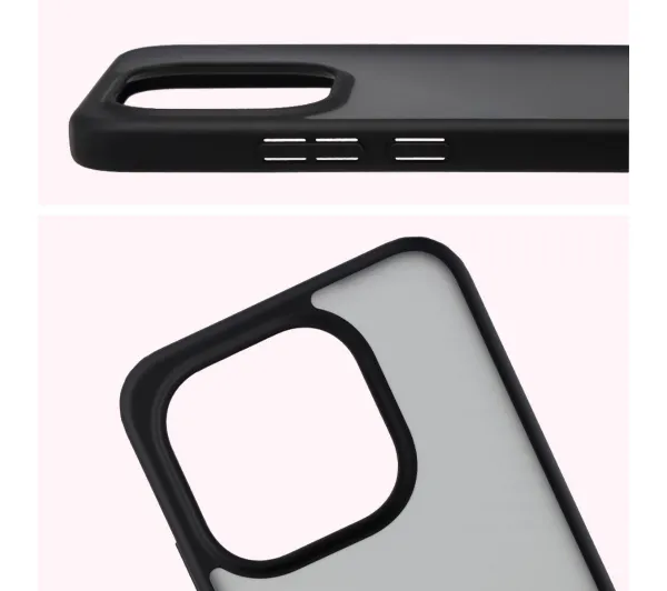 Bizon Angelo do Xiaomi 15T Przydymione z czarną ramką