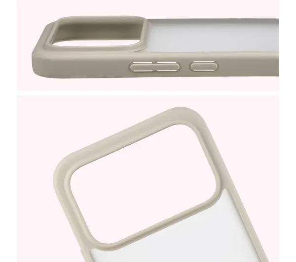 Bizon Angelo do Xiaomi POCO F8 Ultra Półprzeźroczyste z beżową ramką