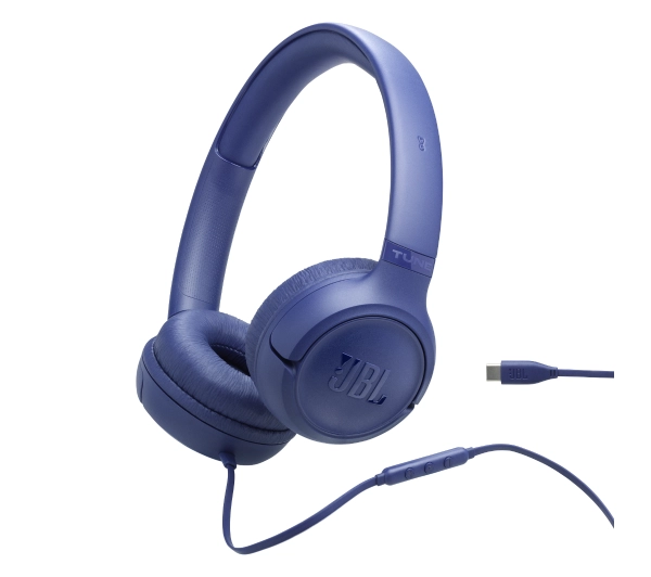 JBL Tune 530C USB-C Nauszne Mikrofon Niebieski