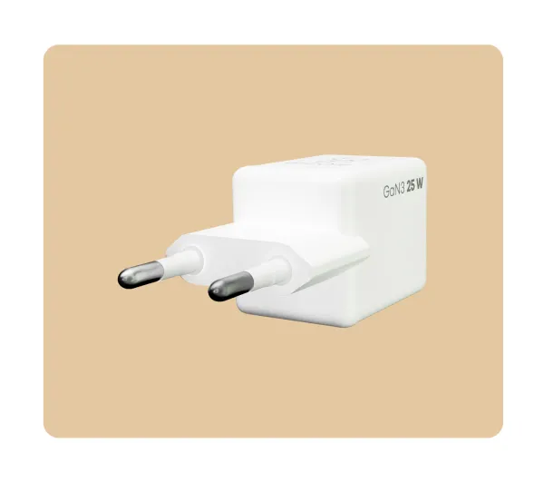 Bizon VT-25B GaN3 USB-C USB-A PD QC4.0 25W Biały