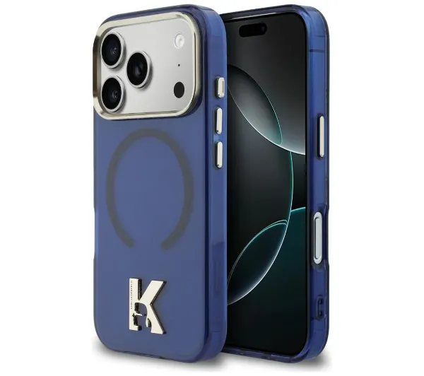 Karl Lagerfeld IML K Head Logo MagSafe do iPhone 17 Pro Niebieski