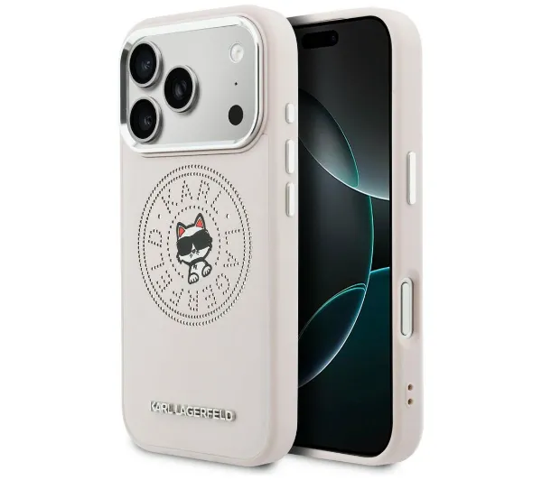 Karl Lagerfeld Point & Choupette Sketch MagSafe do iPhone 17 Pro Różowy
