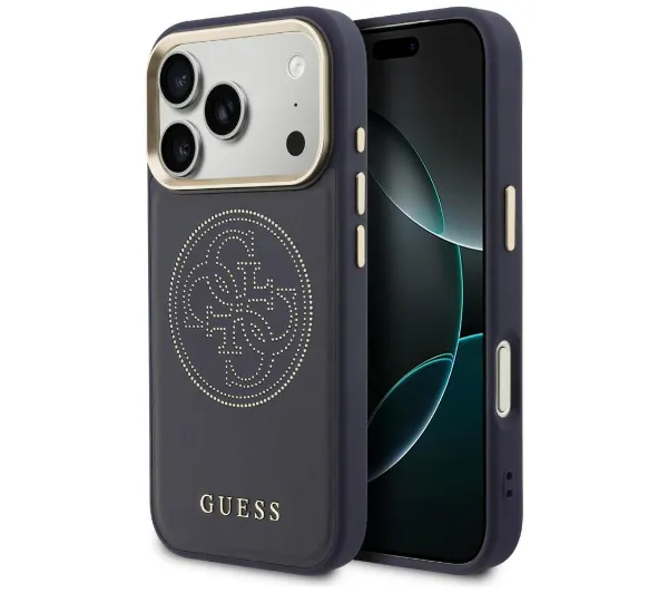 Guess Perforated 4G MagSafe do iPhone 17 Pro Max Niebieski
