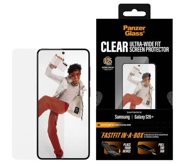 Szkło hartowane PANZERGLASS Ultra-Wide Fit FastFit do Samsung Galaxy S26+