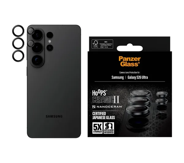 PanzerGlass Hoops Ceramic II Lens Protector do Galaxy S26 Ultra