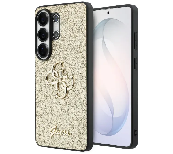 Etui GUESS Fixed Glitter Big 4G Metal Logo do Samsung Galaxy S26 Ultra Złoty