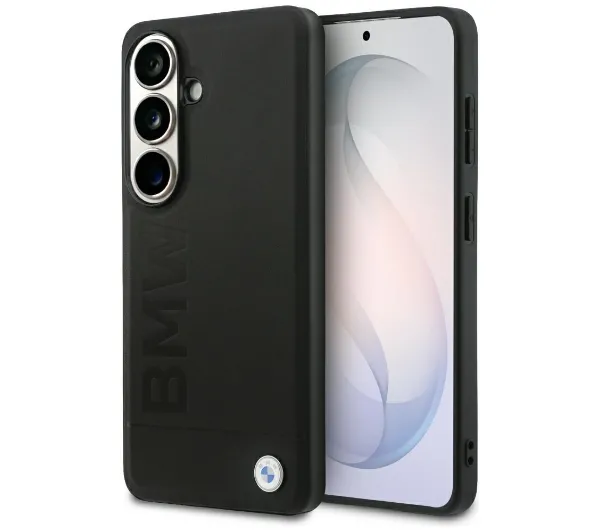 Etui BMW Leather Hot Stamp MagSafe do Samsung Galaxy S26 Czarny