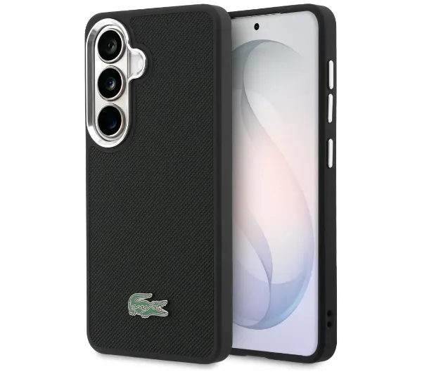 Etui LACOSTE Full Wrap Petit Pique MagSafe do Samsung Galaxy S26 Czarny