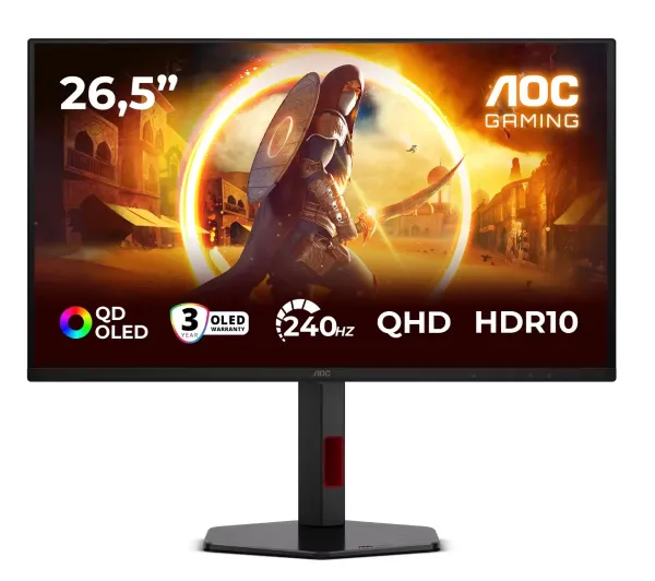 AOC Q27G4ZDR  26,5" 2K QD-OLED 240Hz 0,03ms Gamingowy