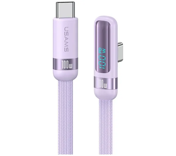 USAMS US-SJ653 USB-C do USB-C 100W 1,2m Fioletowy
