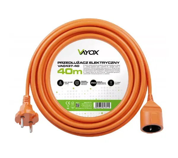 Vayox VA0437-40 1 gniazdo 40m Pomarańczowy