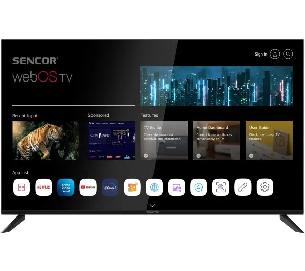 Sencor SLE 50US804B 50" LED 4K webOS Smart TV DVB-T2