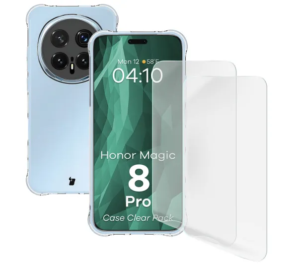 Bizon Case Clear Pack do Honor Magic8 Pro Przezroczysty