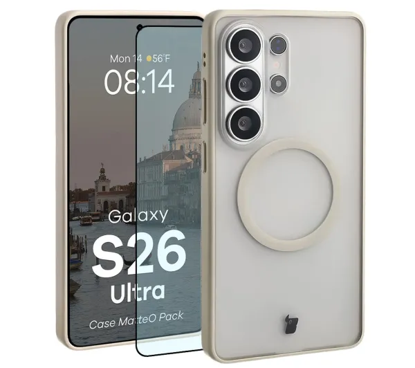 Bizon MatteO Pack do Galaxy S26 Ultra Beżowy