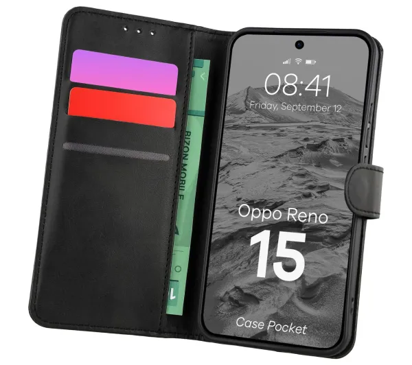 Bizon Case Pocket do Oppo Reno 15 Czarny