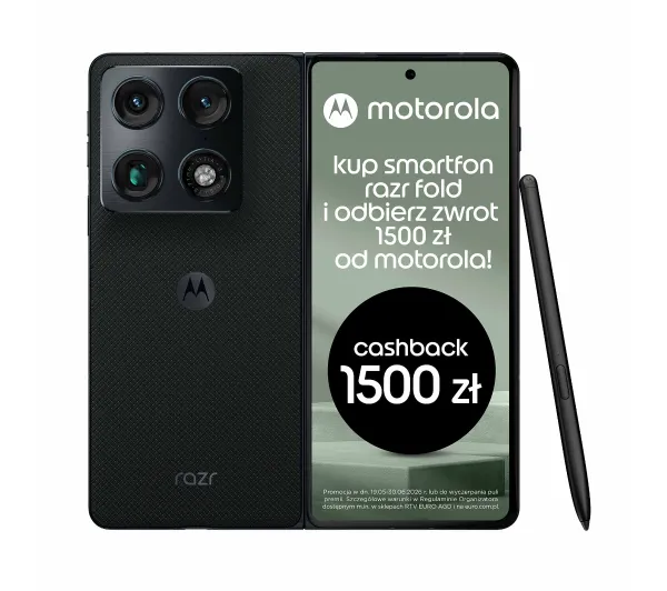 Motorola razr fold 16/512GB 8,1" 120Hz 50Mpix Czarny
