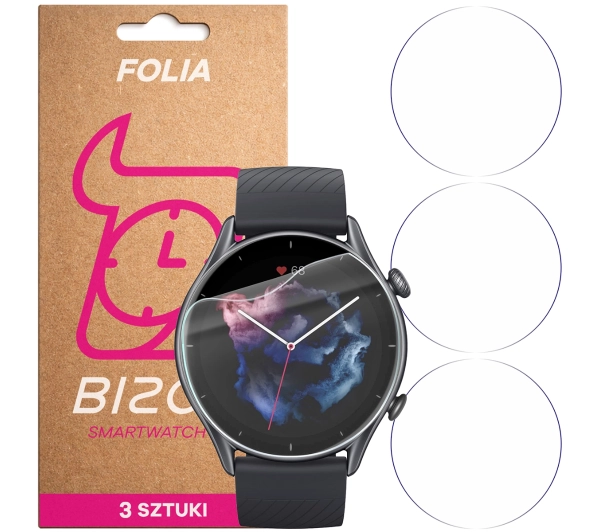 Bizon Watch Film HydroFlex do Amazfit GTR 3
