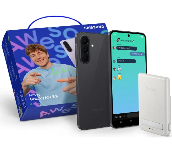 Samsung Galaxy A37 5G 8/256GB 6,7" 120Hz 50Mpix Szary + Powerbank Samsung Qi2 Magnet 5000mAh + Opakowanie prezentowe