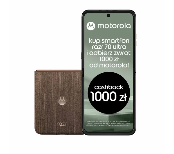 Motorola razr 70 ultra 16/512GB 6,9" 165Hz 50Mpix Drewniany