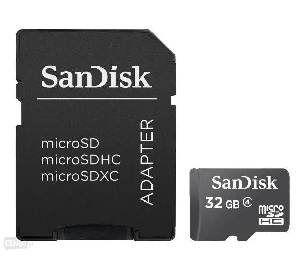 SANDISK microSDHC 32GB Class 4 + adapter SD