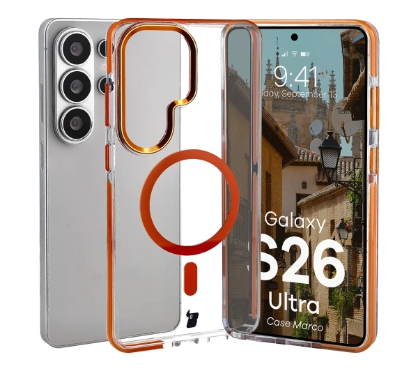 Bizon Case Marco do Galaxy S26 Ultra Pomarańczowy