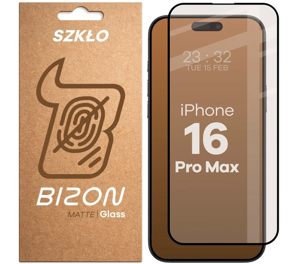 Bizon matowe Glass Matte do iPhone 16 Pro Max