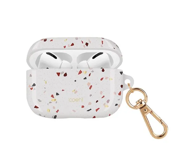 UNIQ Coehl Terrazzo do Apple AirPods Pro Biały Wzór