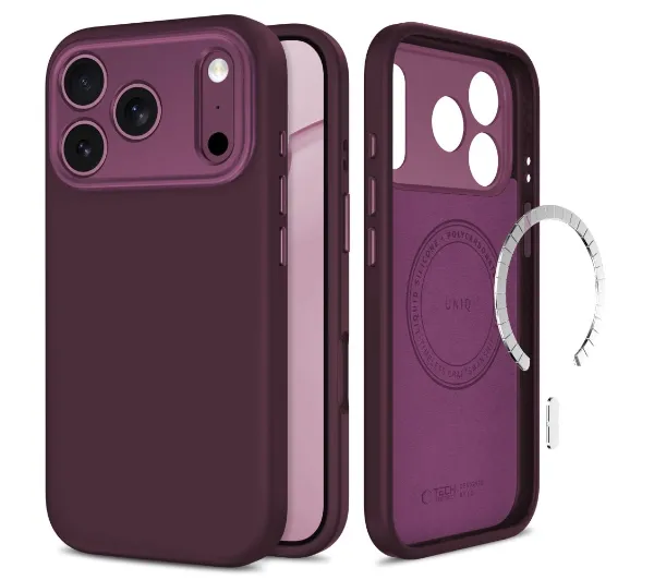 Tech-Protect Uniq Magsafe CC do iPhone 18 Pro / 17 Pro Burgund
