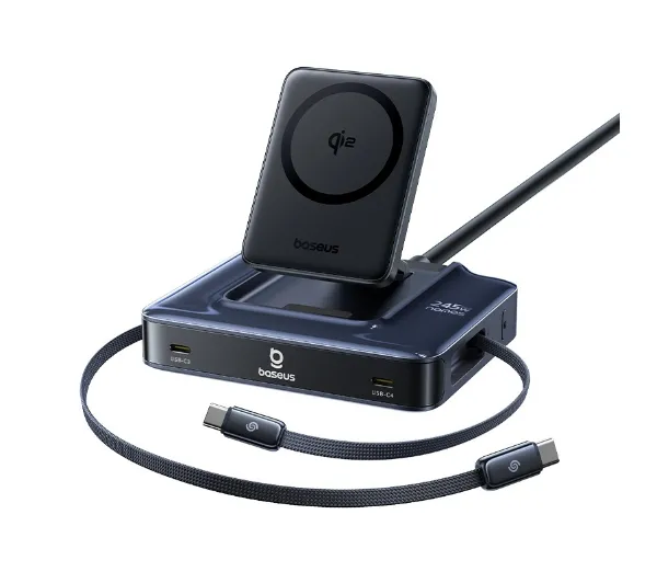 Baseus Nomos NH21 6w1 Qi2 245W USB-C Czarny