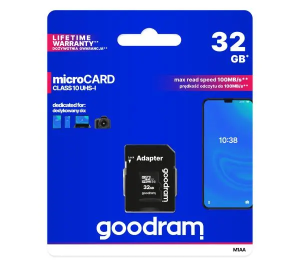 GoodRam microSDHC Class 10 32GB - ⚡ EURO HIT CENOWY! ⚡