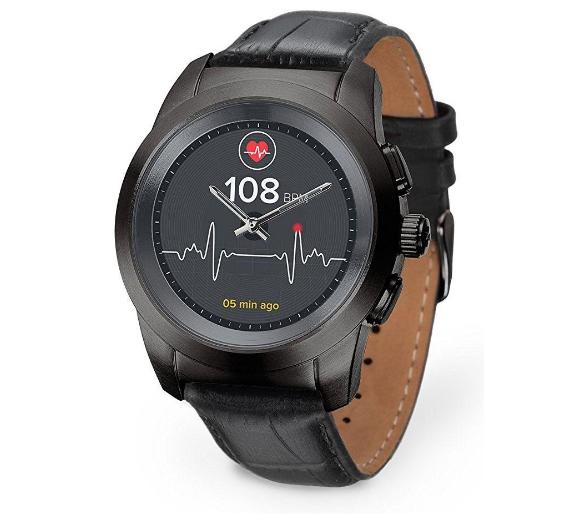 Smartwatch MyKronoz ZeTime Premium petite (czarny/skóra tłoczona)