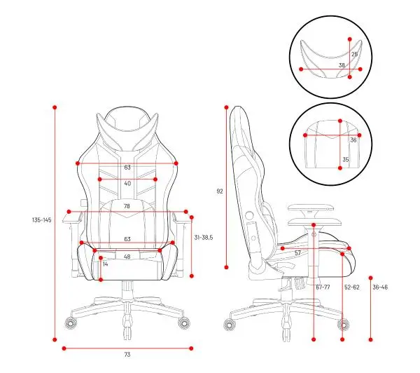 Diablo Chairs X-Ray 2.0 King Size Gamingowy do 160kg Skóra ECO Czarno-czerwony - Kup na Raty - RRSO 0%
