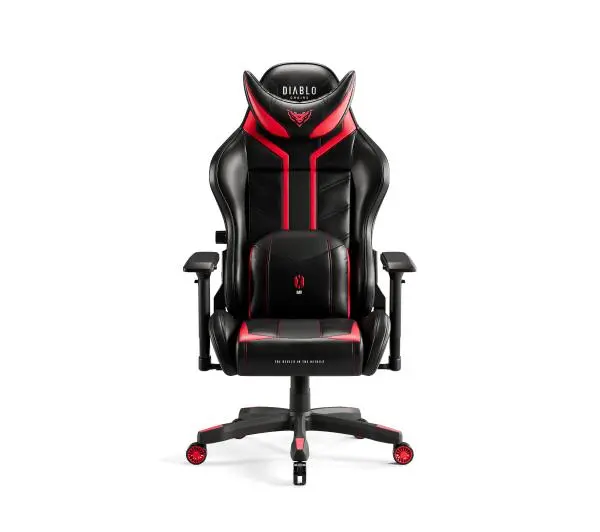 Diablo Chairs X-Ray 2.0 King Size Gamingowy do 160kg Skóra ECO Czarno-czerwony