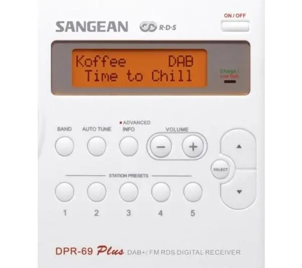 Sangean TRAVELLER 690 DPR-69 Radio FM DAB+ Biały - Kup na Raty - RRSO 0%