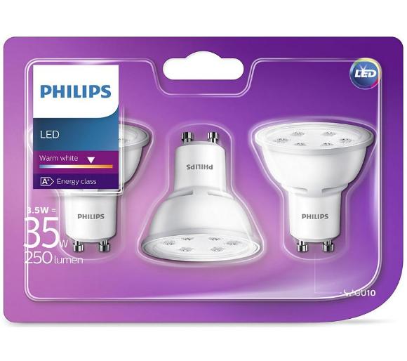 żarówka LED Philips LED 3,5 W (35 W) GU10 3 szt.