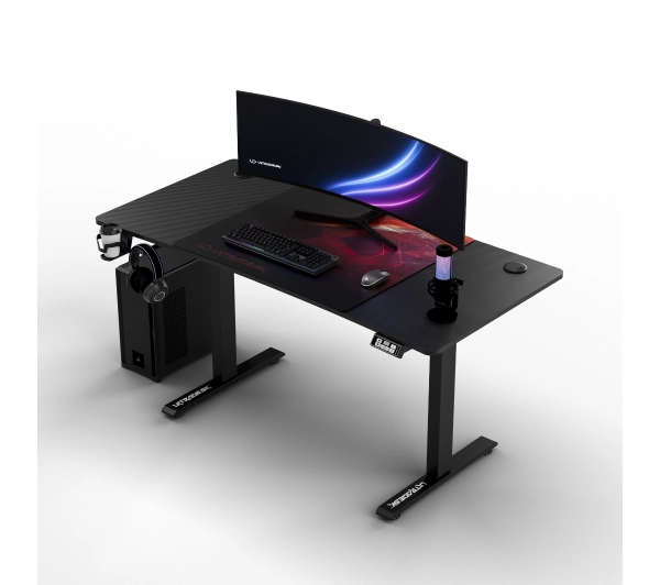 Ultradesk LEVEL V2 140cm Regulacja wysokości Czarno-czerwony - Kup na Raty - RRSO 0%