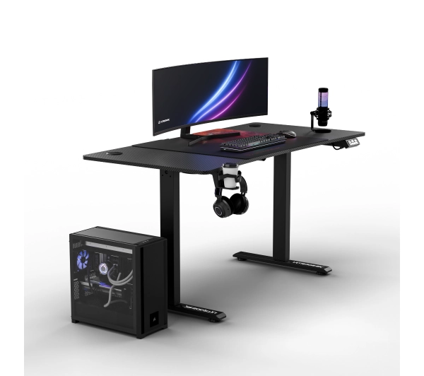 Ultradesk LEVEL V2 140cm Regulacja wysokości Czarno-czerwony - Kup na Raty - RRSO 0%